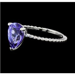 2.02 ctw Tanzanite Ring - 14KT White Gold