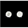1.76 ctw Diamond Earrings - 14KT White Gold
