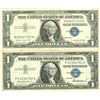 Image 1 : $1 XF/AV Silver Certificate Currency Lot of 2