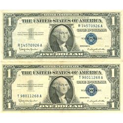 $1 XF/AV Silver Certificate Currency Lot of 2