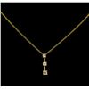 0.40 ctw Diamond Pendant - 14KT Yellow Gold