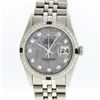 Rolex Stainless Steel Meteorite Diamond Emerald DateJust Men's Watch