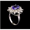 Image 4 : 14KT White Gold 3.07 ctw Tanzanite and Diamond Ring