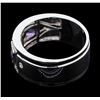 Image 3 : Crayola 1.00 ctw Pink Amethyst and White Sapphire Ring - .925 Silver