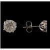 Image 2 : 0.85 ctw Diamond Stud Earrings - 14KT White Gold