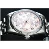 Image 9 : Rolex Stainless Steel Pink Floral Diamond DateJust Men's Watch
