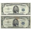 Image 2 : 1953 $5 Silver Certificate Currency Lot of 2