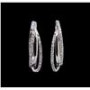 0.99 ctw Diamond Earrings - 14KT White Gold