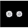 Image 1 : 1.05 ctw Diamond Earrings - 14KT White Gold