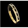 Image 4 : 0.05 ctw Sapphire and Diamond Ring - 10KT Yellow Gold