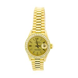 Rolex Lady's President Datejust Wristwatch - 18KT Yellow Gold