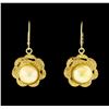 Pearl and Diamond Jewelry Suite - 14KT Yellow Gold With Rhodium