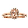 0.43 ctw Morganite and Diamond Ring - 10KT Rose Gold