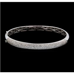 1.50 ctw Diamond Bangle Bracelet - 14KT White Gold