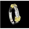 Image 4 : 0.20 ctw Diamond Ring - 14KT White  and Yellow Gold