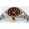 Image 9 : Rolex Ladies 2T Red Vignette Diamond And Ruby Datejust Wristwatch