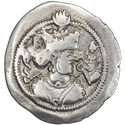 SASANIAN KINGDOM: Zamasp, 497-499, AR drachm (3.88g), ShY (Shiraz), year 1. VF