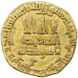 ABBASID: al-Mahdi, 775-785, AV dinar (4.06g), NM, AH169. VF