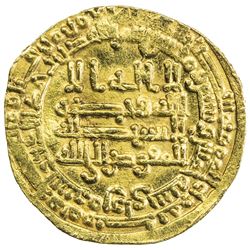ABBASID: al-Mu'tamid, 870-892, AV dinar (4.27g), Surra man Ra'a, AH265. VF