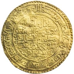ALMORAVID: Tashufin b. 'Ali, 1142-1145, AV dinar (4.13g), al-Mariya (Almeria), AH539. VF-EF