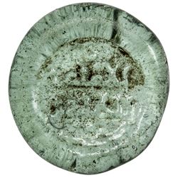 FATIMID: al-Zahir, 1021-1036, glass jeton/weight (1.48g), ND. EF