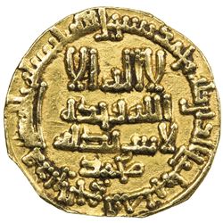 ABBASID OF YEMEN: al-Ma'mun, 813-833, AV dinar (3.78g), NM, AH203. EF