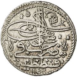 TURKEY: Mahmud I, 1730-1754, AR yirmilik, Kostantiniye, AH1143. AU