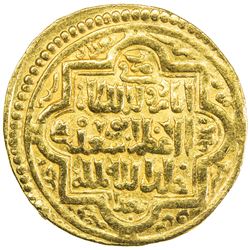 ILKHAN: Abu Sa'id, 1316-1335, AV dinar (4.74g), Baghdad, AH721. VF
