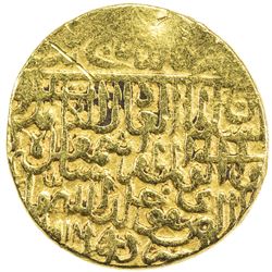 SAFAVID: Isma'il I, 1501-1524, AV ashrafi (3.52g), Dar al-Saltana (Tabriz), AH918. VF