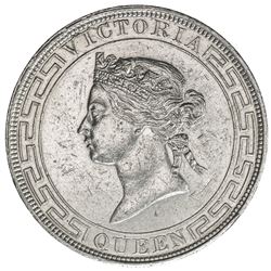 HONG KONG: Victoria, 1841-1901, AR dollar (26.96g), 1867. AU