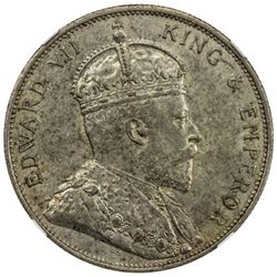 HONG KONG: Edward VII, 1901-1910, AR 50 cents, 1905, KM-15, NGC graded MS61