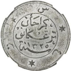 TRENGGANU: Zainal Abidin III, 1881-1918, tin cent, AH1325. NGC AU58