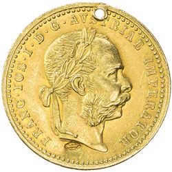 AUSTRIA: Franz Joseph I, 1848-1916, AV ducat (3.46g), 1915 (restrike). AU