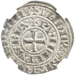 FRANCE: Philippe IV, 1285-1314, AR maille tierce, ND. NGC MS62