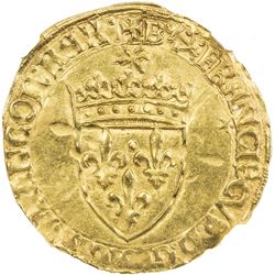 FRANCE: Francois I, 1515-1547, AV ecu d'or (3.41g), ND. NGC MS61