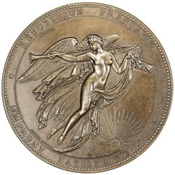 FRANCE: AE medal (132.5g), 1872. AU