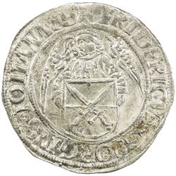 SAXONY: Friedrich III, Georg, and Johann, 1500-1507, AR schreckenberger (4.45g), ND. AU