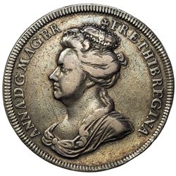 GREAT BRITAIN: Anne, 1702-1714, AR medal (15.33g), 1702. F-VF