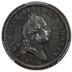ISLE OF MAN: George III, 1760-1820, AE half penny, 1786. PCGS PF63