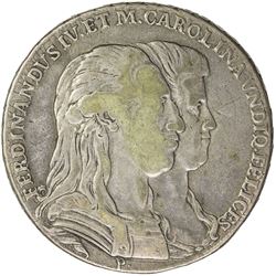 NAPLES: Ferdinando IV, 1759-1799, 1799-1805, AR 120 grana, 1791. F
