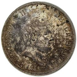 NAPLES & SICILY: Ferdinando II, 1830-1859, AR 120 grano, 1855. PCGS MS63