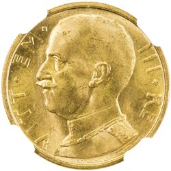 ITALY: Vittorio Emanuele III, 1900-1946, AV 50 lire, 1931, year IX. NGC MS65