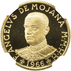 SOVEREIGN MILITARY ORDER OF MALTA: Angelo de Mojana di Cologna, 1962-1988, AV 5 scudi, 1966. NGC PF6