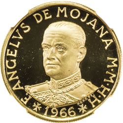 SOVEREIGN MILITARY ORDER OF MALTA: Angelo de Mojana di Cologna, 1962-1988, AV 10 scudi, 1966. NGC PF
