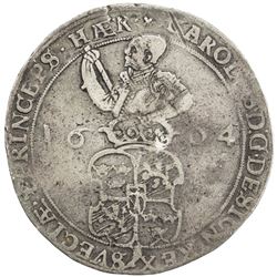 SWEDEN: Karl IX, as king, 1604-1611, AR 4 mark, 1604. F