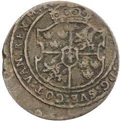 SWEDEN: Gustaf II Adolf, 1611-1632, AE ore (29.01g), 1629. F-VF