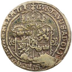 SWEDEN: Gustaf II Adolf, 1611-1632, AE ore (28.48g), 1628. VF