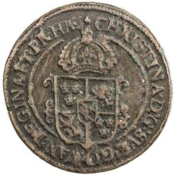 SWEDEN: Christina, 1632-1654, AE ore (51.65g), 1648. VF