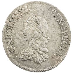 SWEDEN: Karl XI, 1660-1697, AR 2 mark, 1669. VF-EF