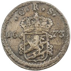 SWEDEN: Karl XI, 1660-1697, AE ore (52.07g), 1673. F-VF
